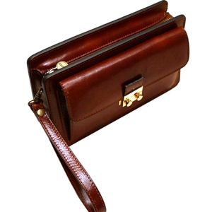 Floto Firenze Wristlet leather Vecchio Brown